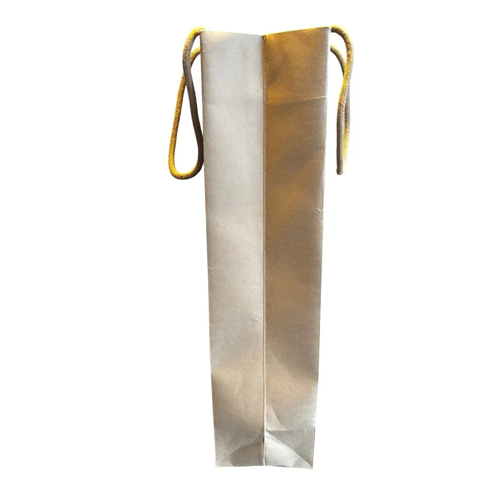 Burberry Gold Foil Logo Wine Gift Bag 1856 Prorsum Knight Gold Rope‎ Handles